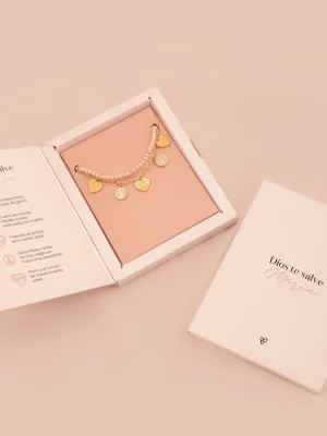 Pulsera Oración del Ave María + Caja Especial