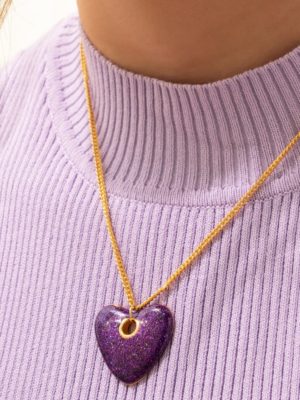 Collar escarcha Morado