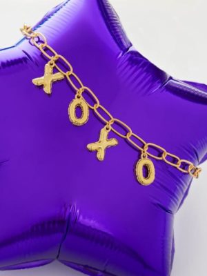 Collar Letras Corazón Globo + Aretes By Jose Y Cami