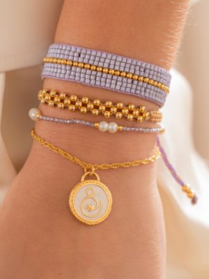Set pulsera morado
